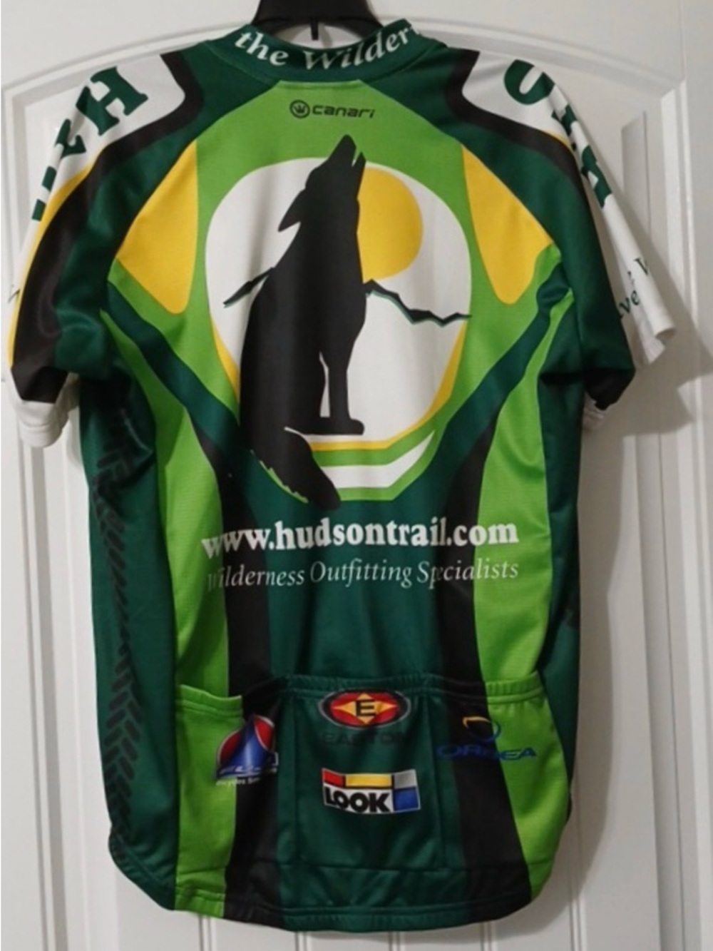 CANARI Cycling Jersey Sz L Bike Racing Gear 1/2 Zip  Back Pockets Made In USA